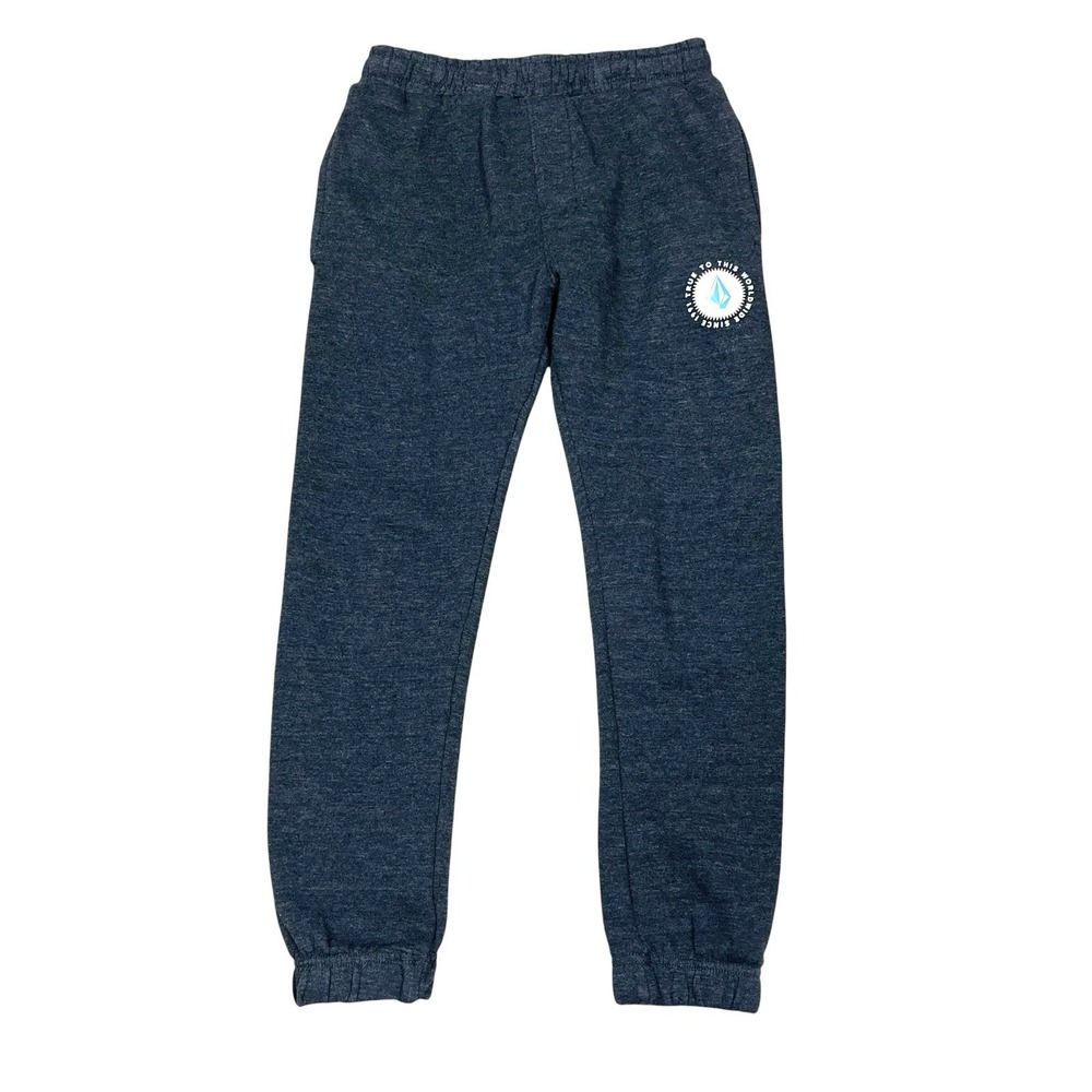 Volcom Classic Sweatpants Youth L Gray Jersey Fleece Drawstring Joggers